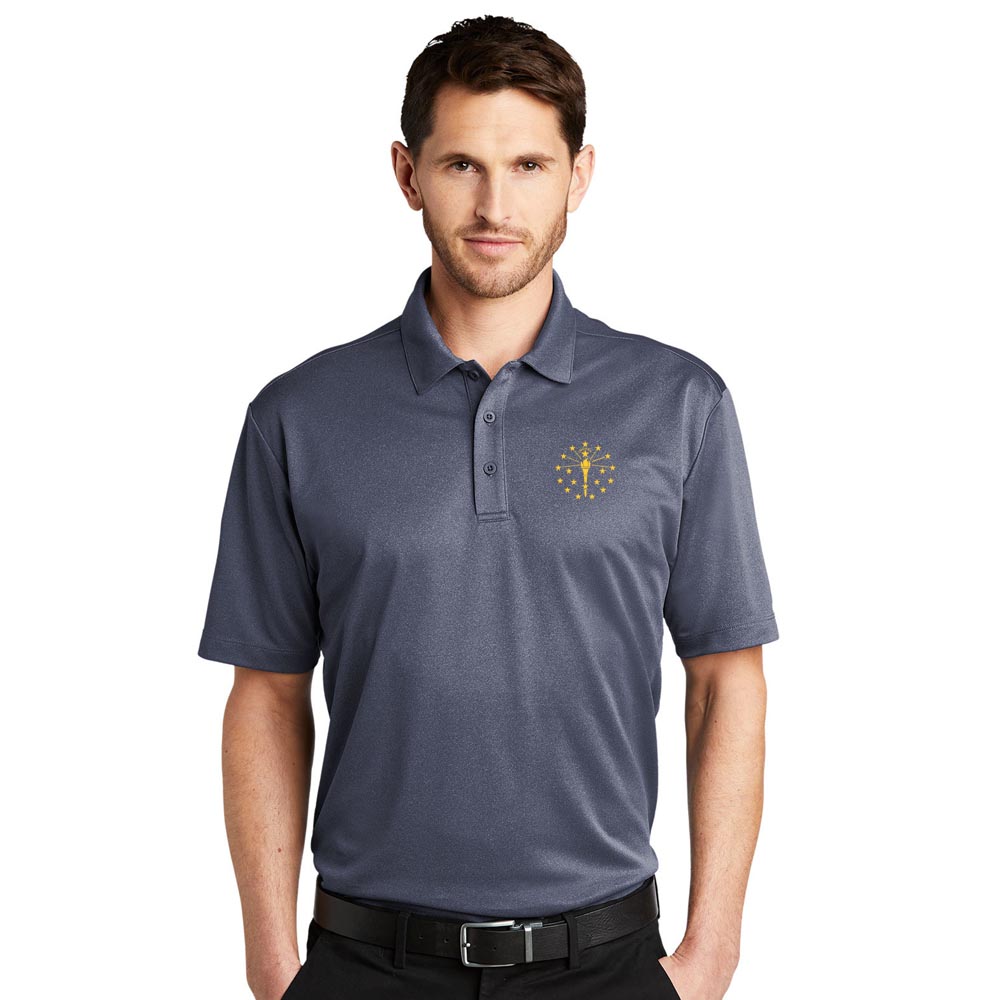 Heathered Silk Touch Performance Polo - Indiana Torch