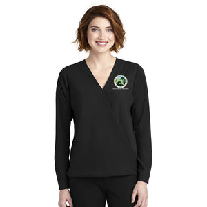 NEW Ladies Wrap Blouse - Office of The Governor Indiana State Seal