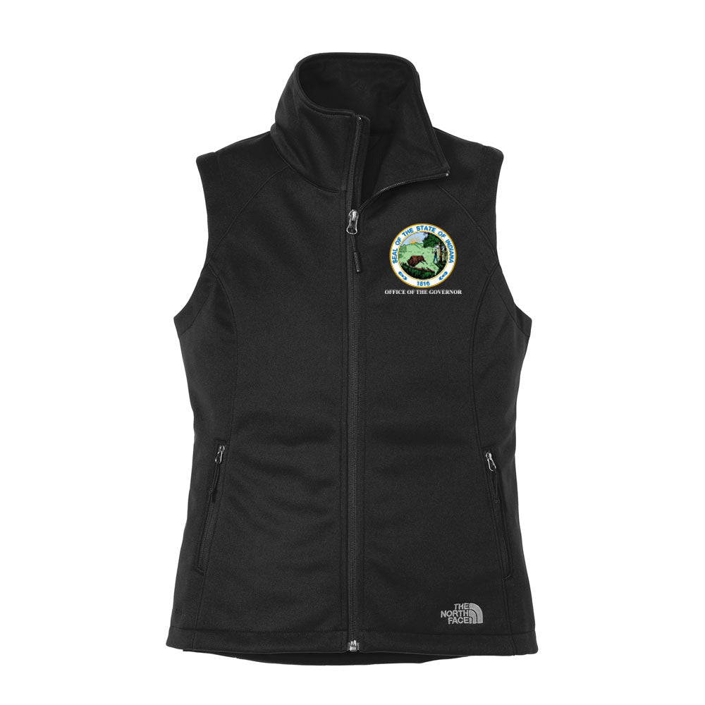 Ladies The North Face Ridgeline Soft Shell Vest - Office of The Governor Indiana State Seal