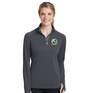 Ladies Textured 1/4 Zip - Office of The Governor Indiana State Seal